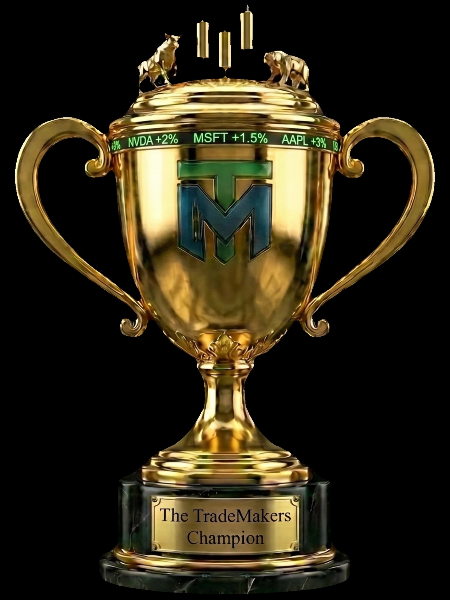 The TradeMakers Equities Cup championship trophy